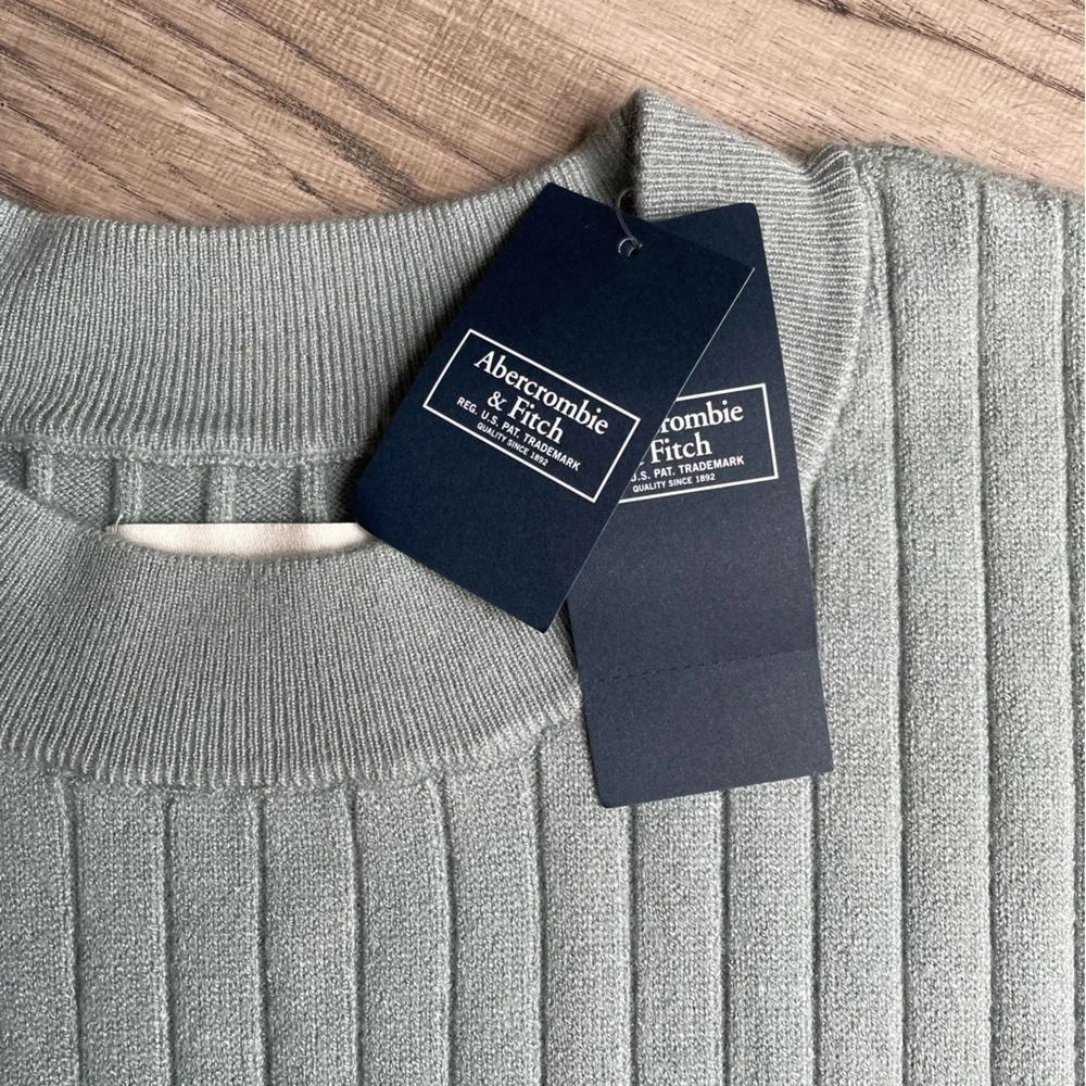 NWT Abercrombie & Fitch Soft Collection Sweater Ribbed Stretchy Long Sleeve SZ L - Picture 7 of 15
